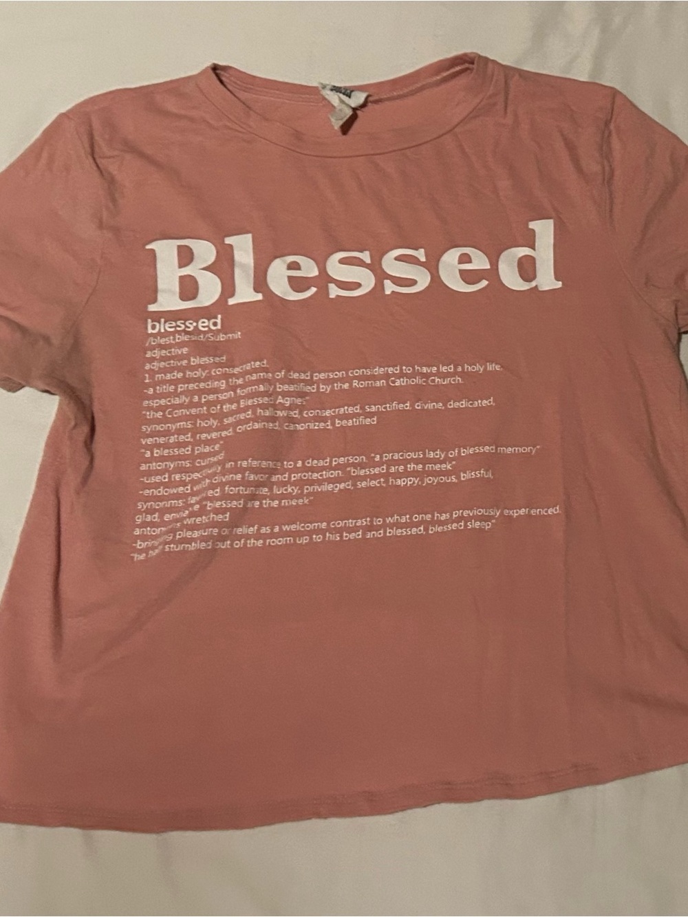 Blessed Graphic Tee - Pink Women’s Top